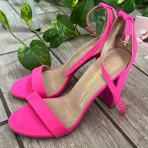 DREAM PAIRS Women's Hi-Chunk High Heel Pump Sandals